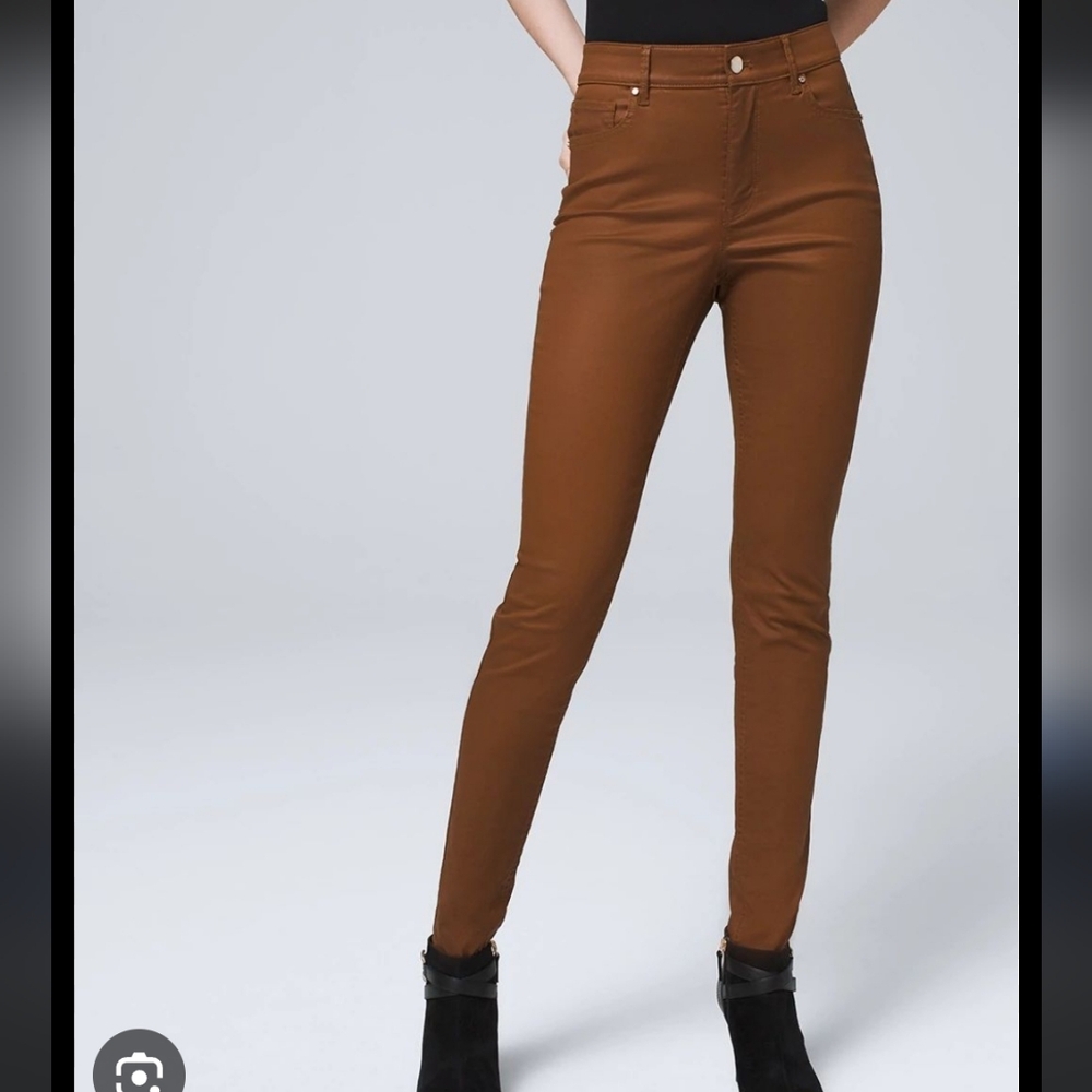 NWT White House Black Market HR Skinny Brown Jeans
